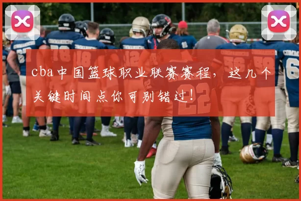 cba中国篮球职业联赛赛程，这几个关键时间点你可别错过！